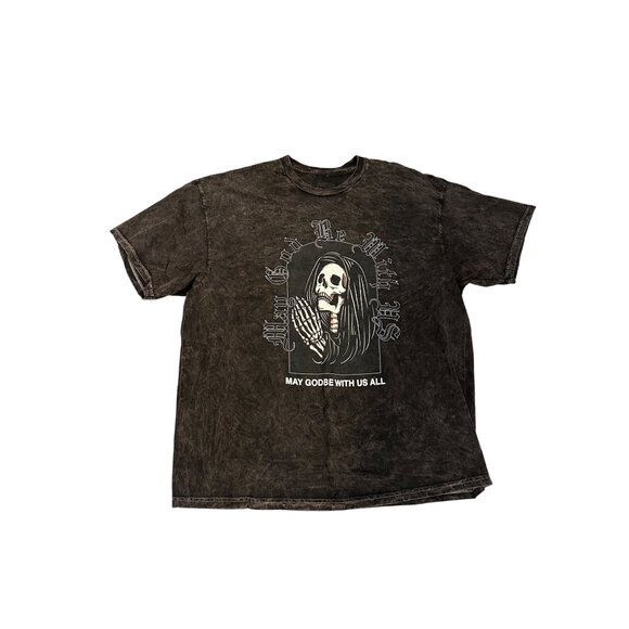Thirty singles Washed Black Graphic T-Shirt XL "May God Be With Us All"  Cotton - Picture 1 of 7